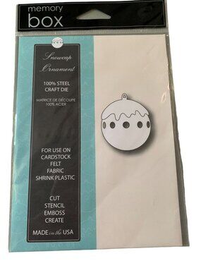 Memory Box Snowcap Ornament Craft Metal Die 1.5" X 1.8" - New